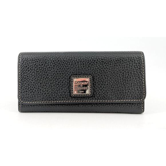 Dooney & Bourke Pebble Grain Leather Bifold Clutch Wallet Vintage - Picture 1 of 5